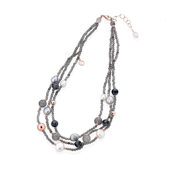 Collana Lelune Donna LELUNE GLAMOUR in Argento Perla LGNK540.2 - LGNK540.2